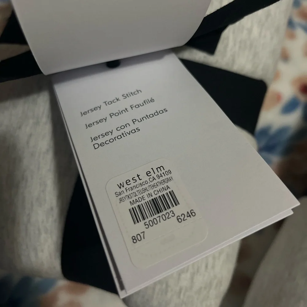 West Elm Jersey Tack Stitch Euro shams / pair:set of 2